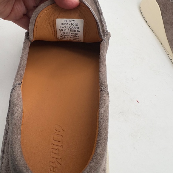 NEW Olukai KA’A Loafer Mens Size 13 Gray Leather Suede Slip On Casual Shoes main image 5